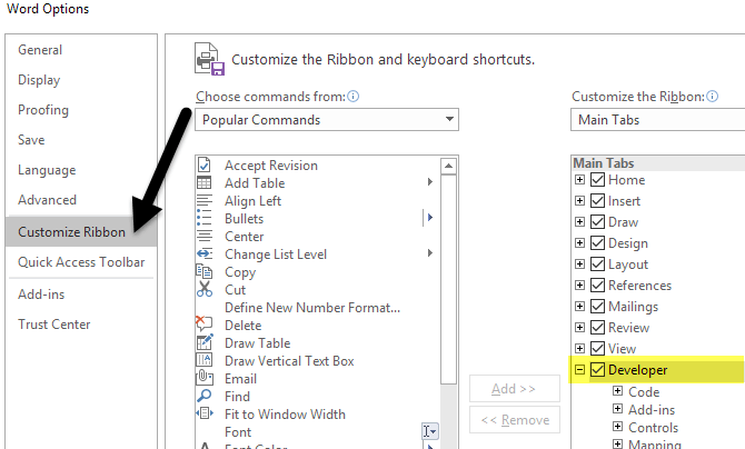 how to make tabs in word default